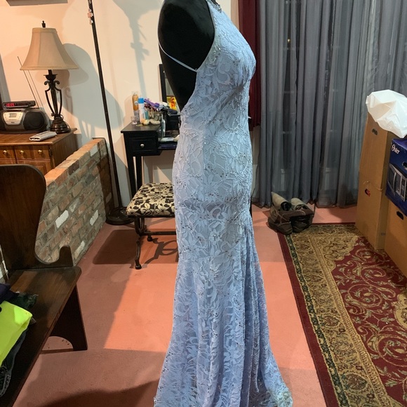 Macy’s Beautiful Baby Blue Prom Dress Sz 5/6 - Picture 2 of 3
